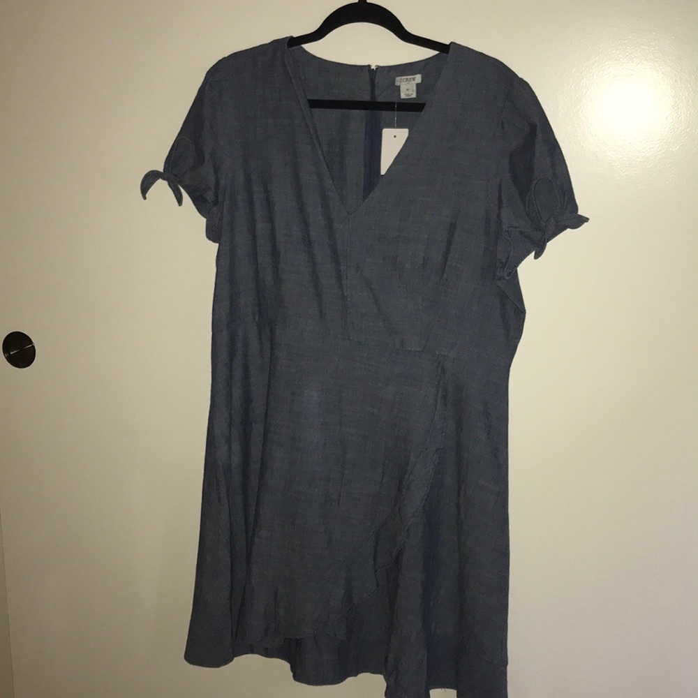 Chambray J. Crew Faux-wrap Dress NWT